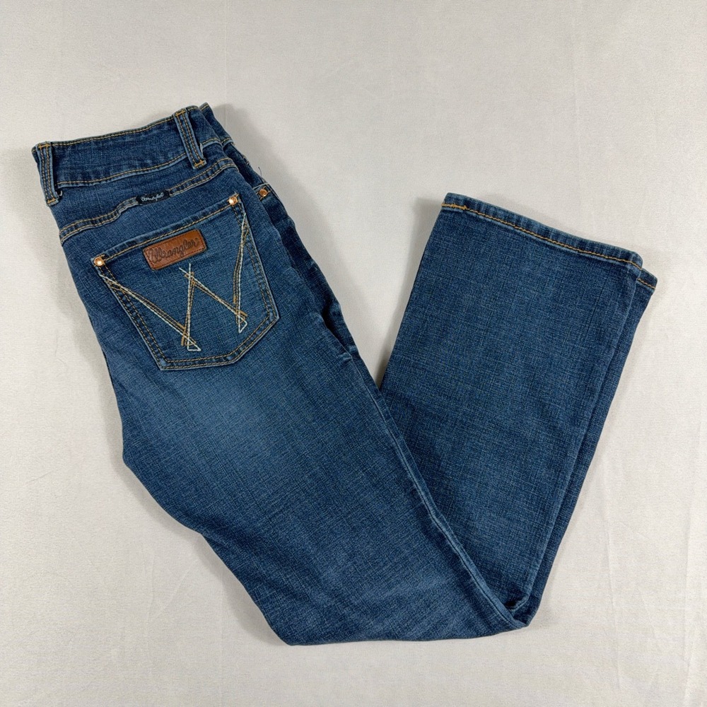 Wrangler Bootcut Jeans‎ 1009MWZMS Stretch Denim 9 x 30 Dark Wash Blue Mens